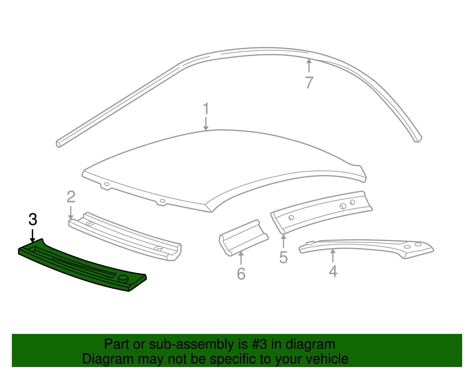 Windshield Header - Ford (XW4Z-5403418-AA)