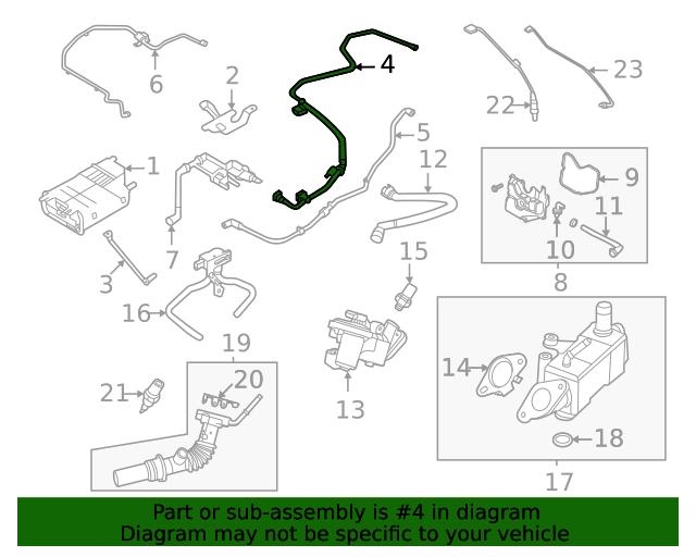 LX6Z9D333P Vapor Hose 20202022 Ford Escape Ford Parts Distributor