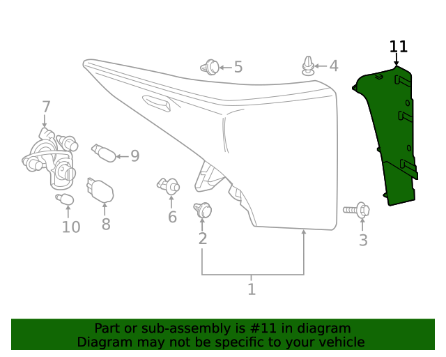 20192022 Toyota Tail Light Cover 8149847040 Toyota Parts Center