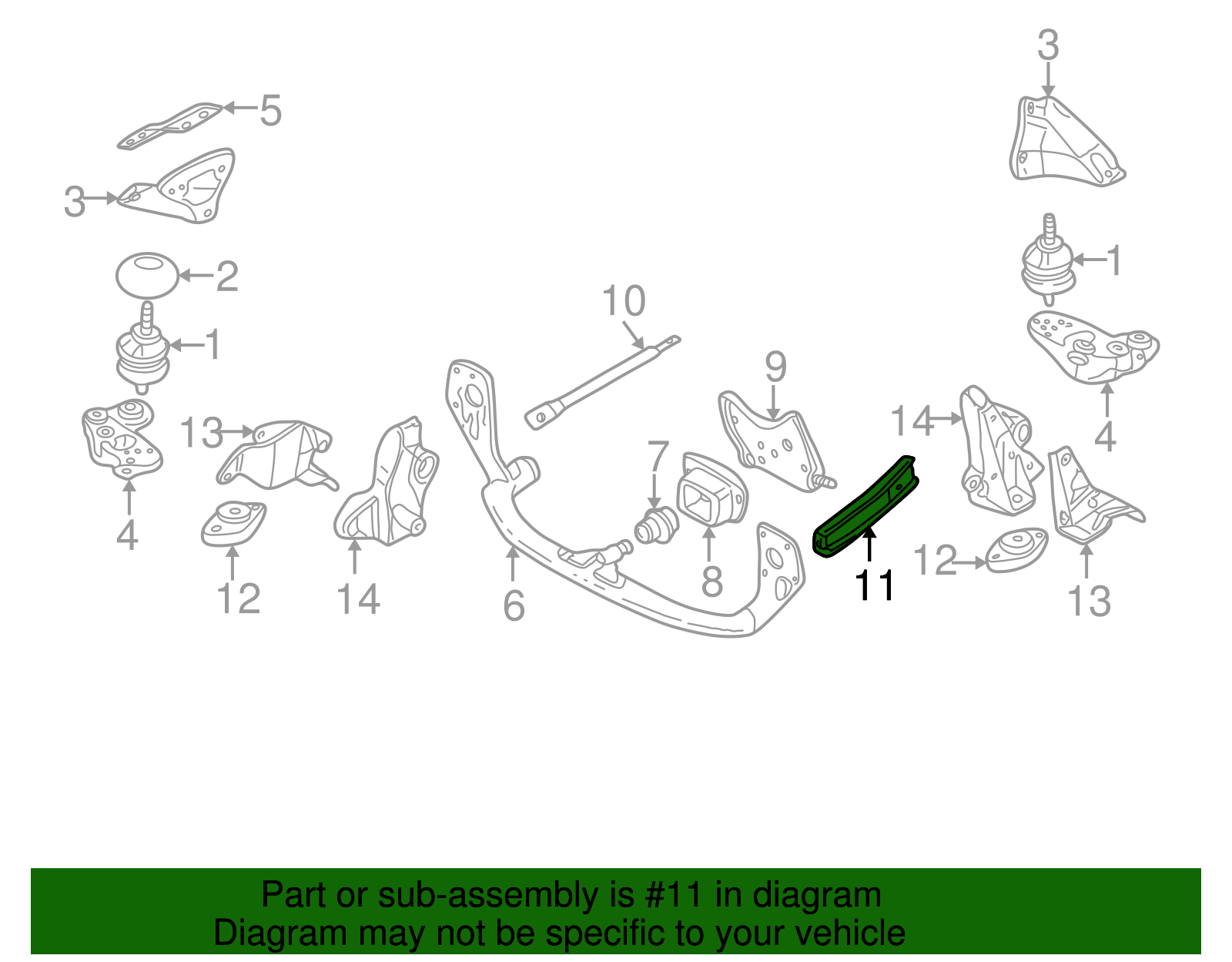 Stop Plate Support - Volkswagen (8D0-199-401)