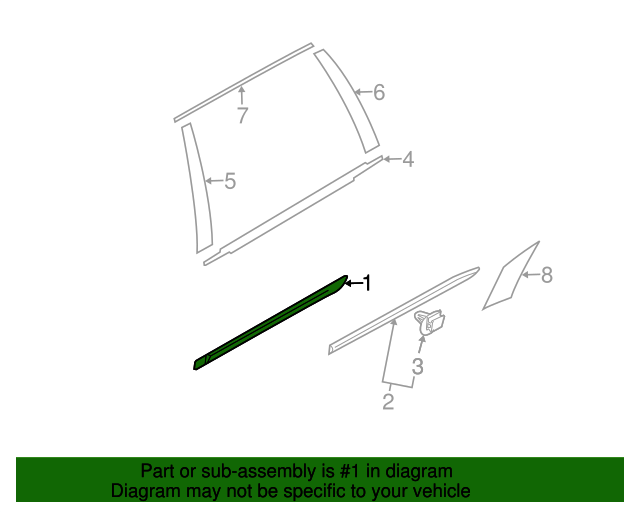 20062014 Volvo XC90 Side Molding Passenger Side (RH) 39998736