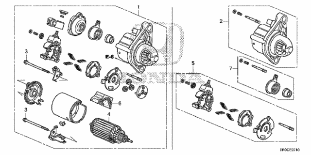 Starter Motor (Mitsuba) (1.8L) for 2015 Honda Civic #0