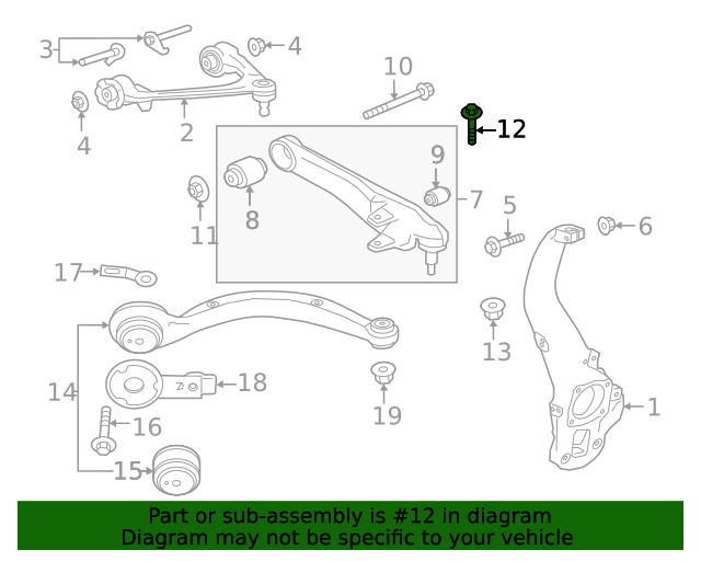 2018-2020 Land Rover Range Rover Velar Rear Lower Control Arm Mount ...
