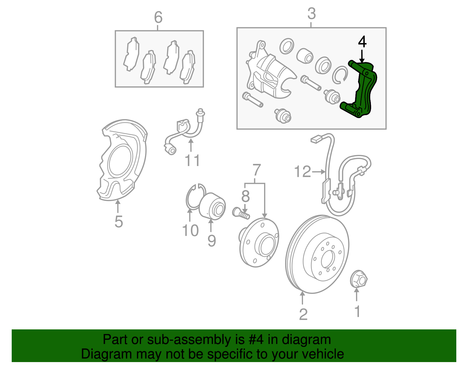 Caliper Mount - Scion (47722-12A10)