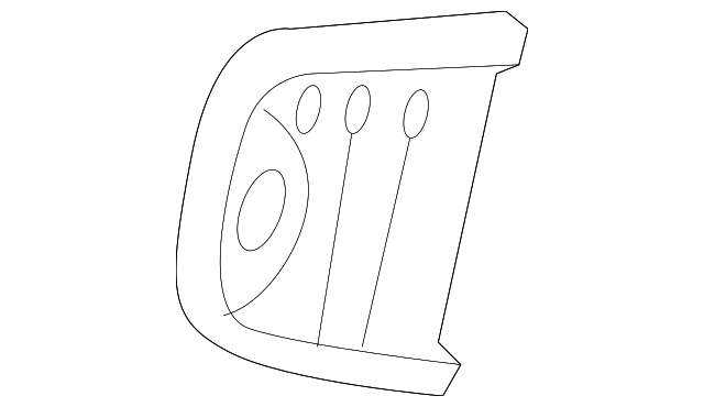 Jet Black Rear Driver Side Seat Armrest Hinge Finish Cover - GM (95083311)