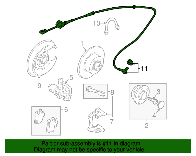 20052007 Audi Speed Sensor 8E0927807E Audi OEM Parts