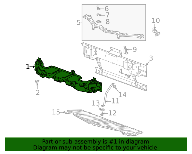 84634057 GM Front Bumper Fascia Energy Absorber GM Parts Store