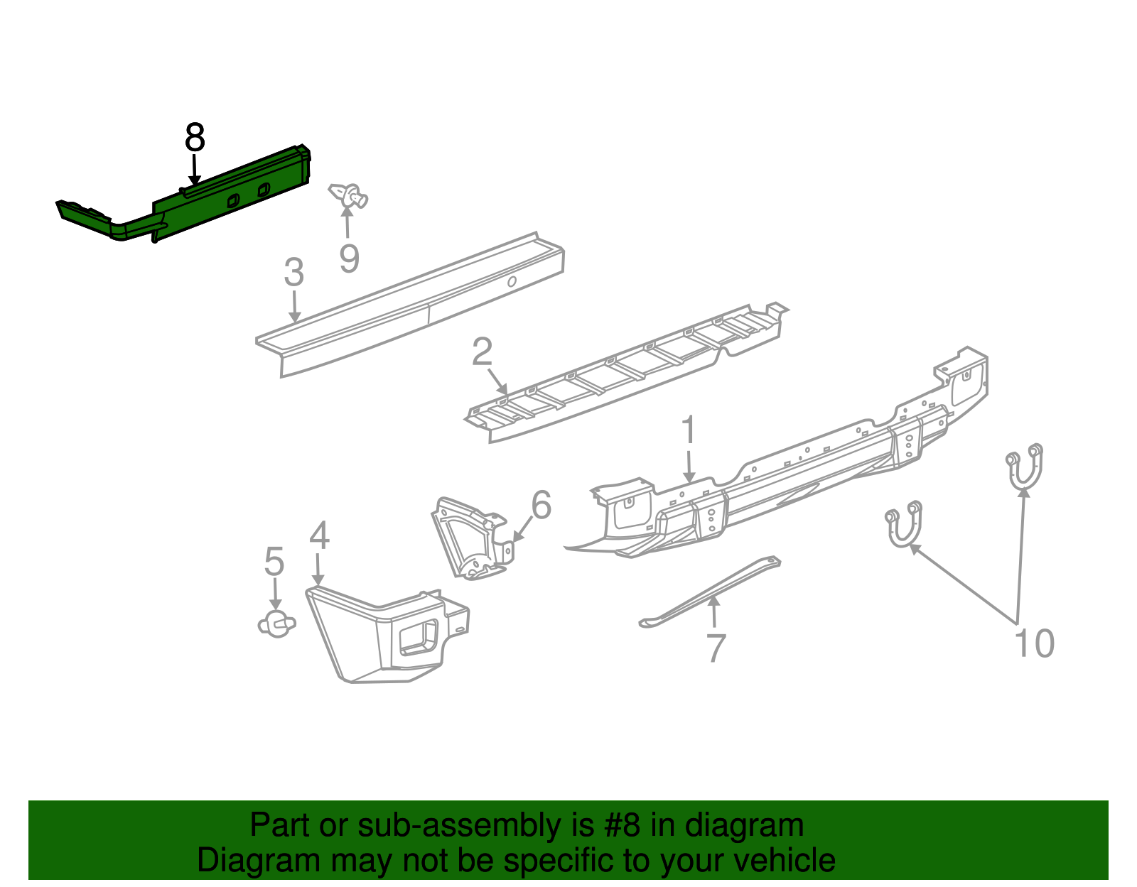 Panel-Rear Bpr Fil (Left-hand) - GM (15194501)