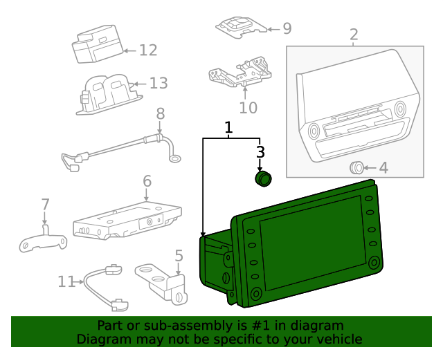 86140-0E550 - Display Unit - 2020-2021 Toyota Highlander | OEM Genuine ...