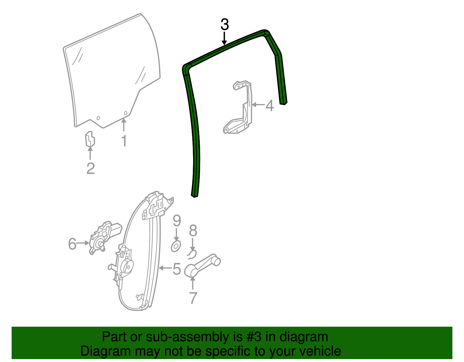 Weatherstrip - GM (96583070)