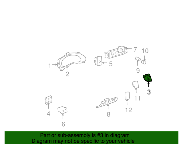 19992005 GM Transfer Case Shift Control Switch 19244091