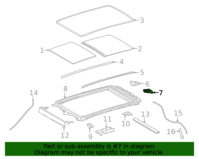 20202023 Toyota Highlander Sunroof Motor 632600E140 Toyota Parts Center