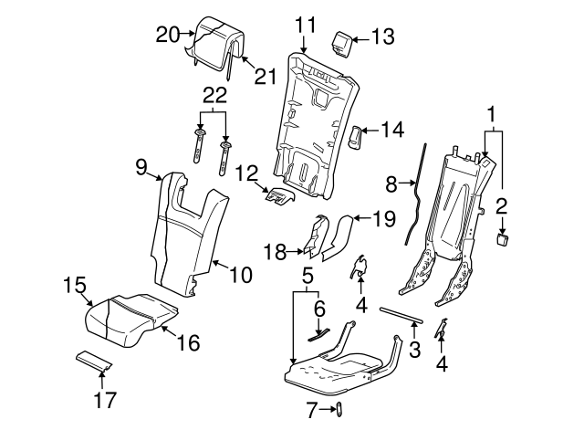 2003-2006 Volvo XC90 Seat Back Panel 39975892 | TascaParts.com