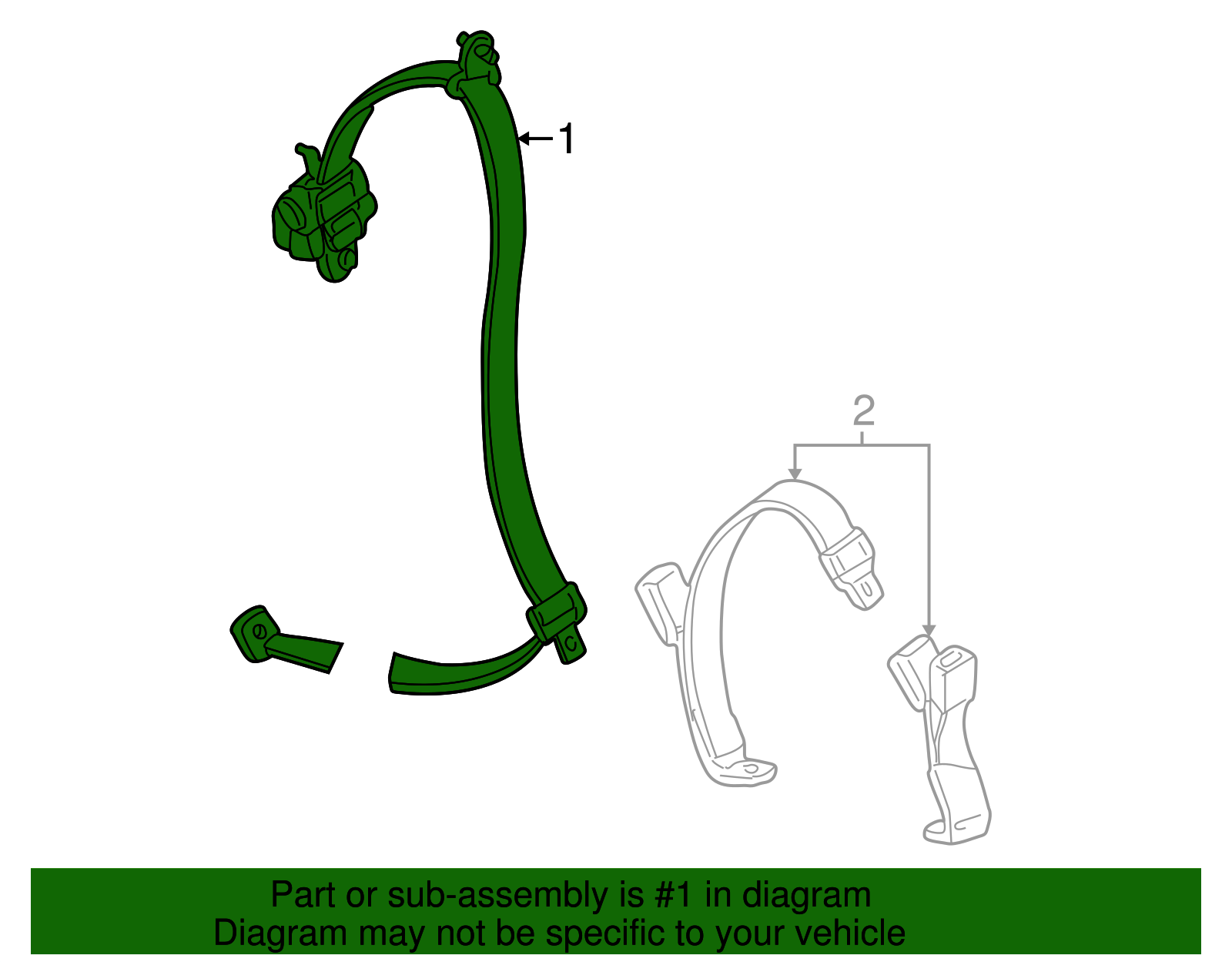 Lap & Shoulder Belt - Ford (YF1Z-74611B69-AAC)