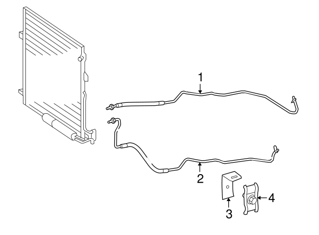 251-500-19-72 - Automatic Transmission Oil Cooler Tube 2007-2010 ...