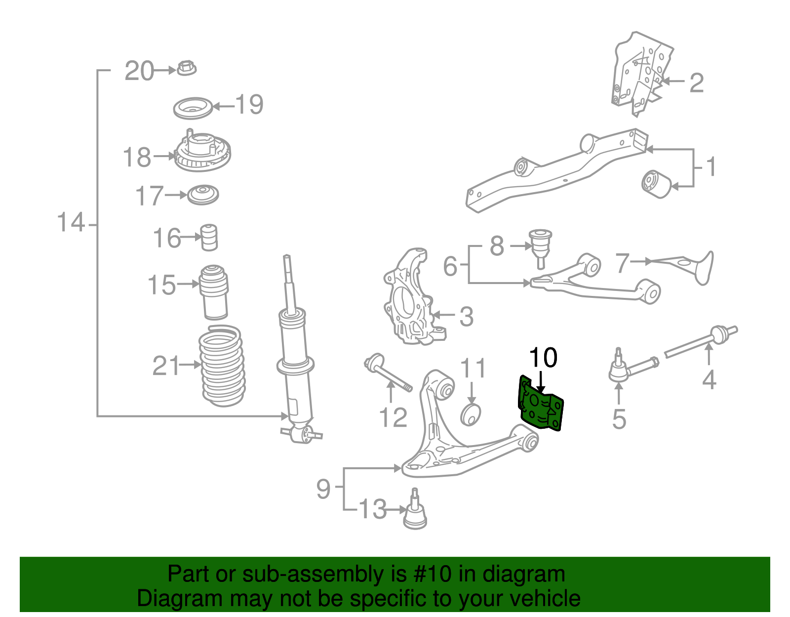 Reinforcement-Rear Suspension Lower Control Arm - GM (10350141)