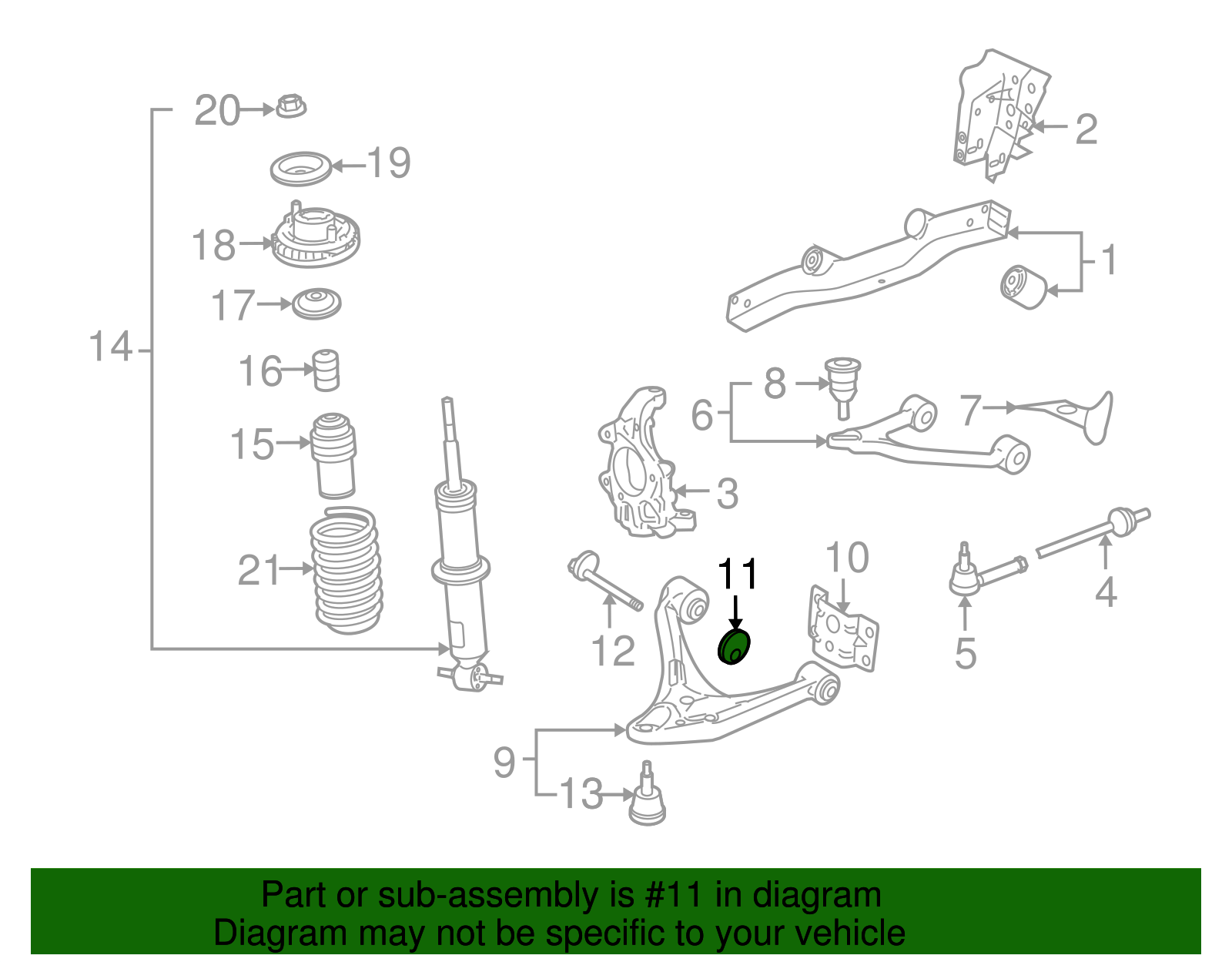 Front Lower Control Arm Adjust Cam - GM (10254818)