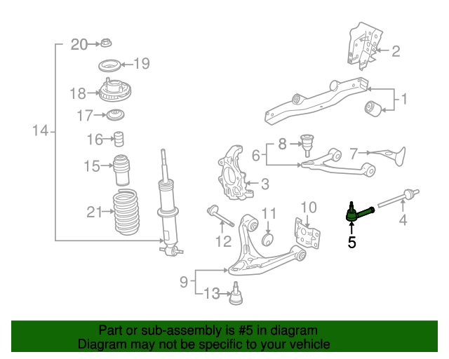 15840473 GM Rear Suspension Adjuster Link Outer End GM Parts Store
