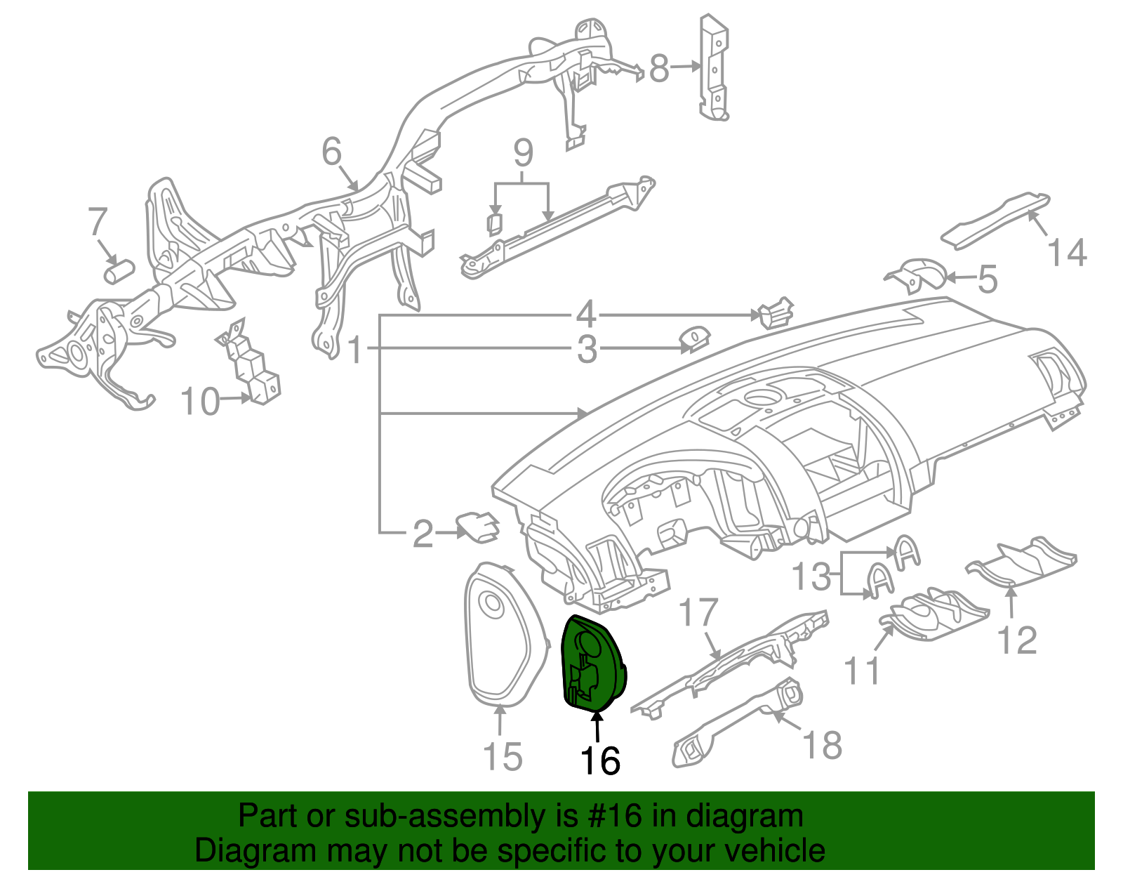Sound Absorber - Volkswagen (7L6-858-721-A)
