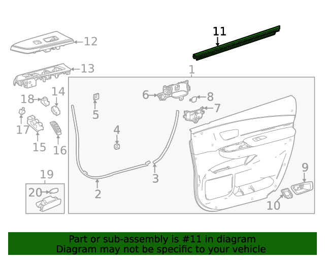 6817108030 Door Belt Molding 20212023 Toyota Sienna Boch Toyota