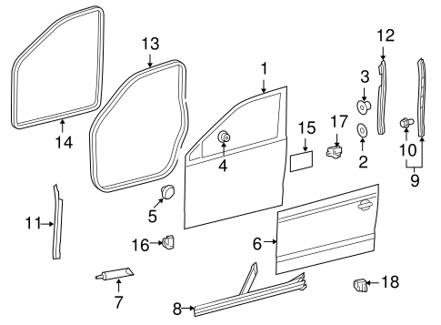 Door & Components for 2011 Volkswagen Jetta #0