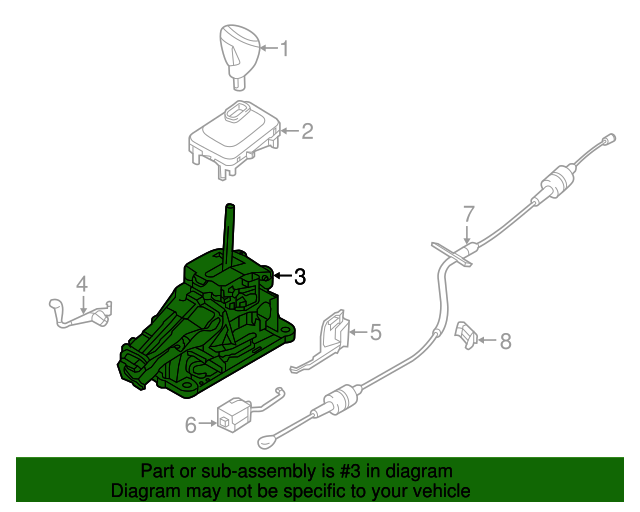 Genuine Gear Shift Assembly for 2014-2018 Volvo | Part# 31367485 
