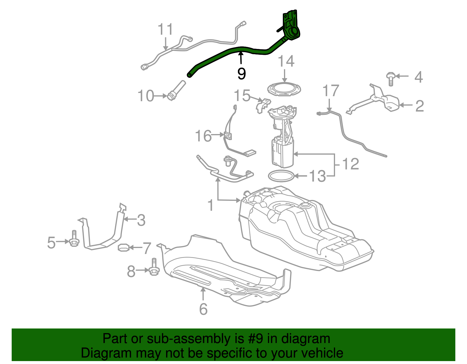 Pipe Assembly-F/Tnk Fil - GM (94718359)