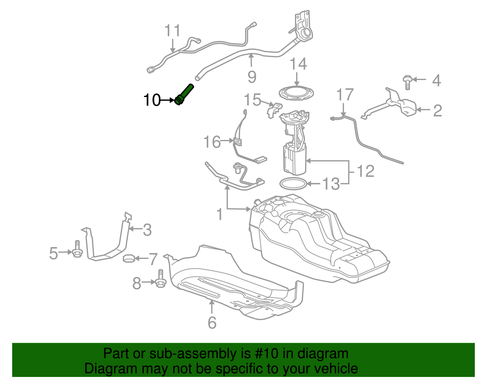 Hose Assembly-F/Tnk Fil - GM (94718360)