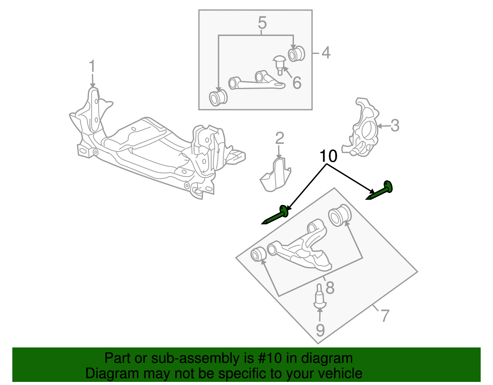 Lower Suspension Control Arm Bolt - GM (11609230)