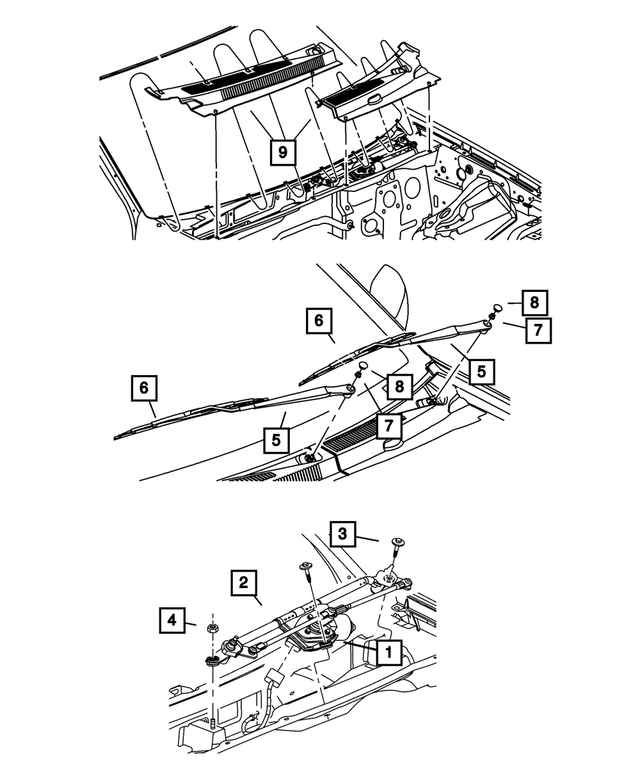 20082010 Jeep Grand Cherokee Windshield Wiper Motor Kit 68040580AA