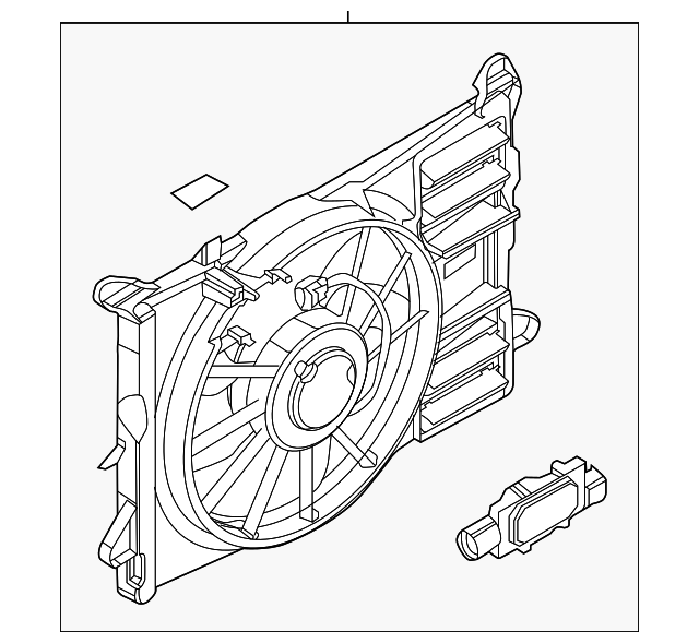 20122014 Ford Edge Motor And Fan Assembly Engine Coo CT4Z8C607C