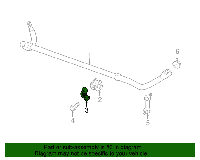 20959448 Front Suspension Stabilizer Shaft Clamp 20142019 Chevrolet Corvette Chevrolet