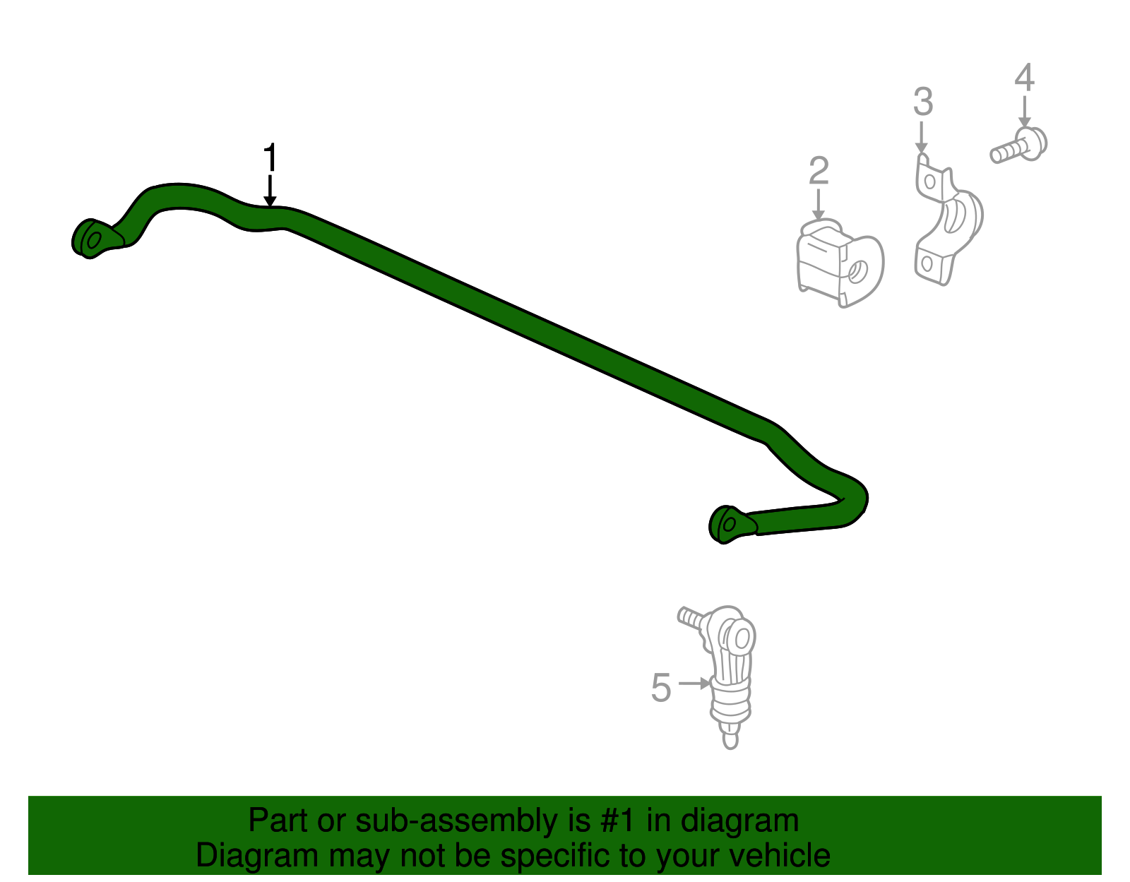 Rear Suspension Stabilizer Shaft - GM (96843014)