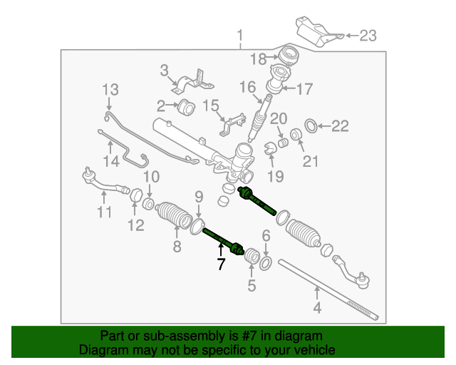 577552K000 Inner Tie Rod 20102011 Kia Soul My Kia Parts