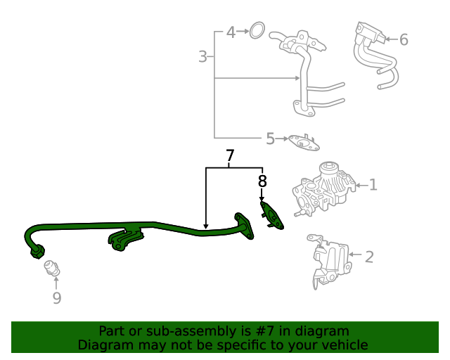 Genuine Ford EGR Valve Tube 4L8Z-9D477-CA - OEM Replacement For Exhaust Manifold Connection - View #7