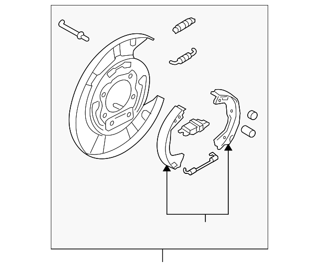 Genuine Hyundai 58270-2M700 Parking Brake Assembly Rear Right
