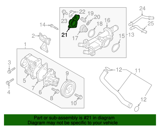 20162020 Kia Engine Coolant Thermostat Housing 256302GGA0