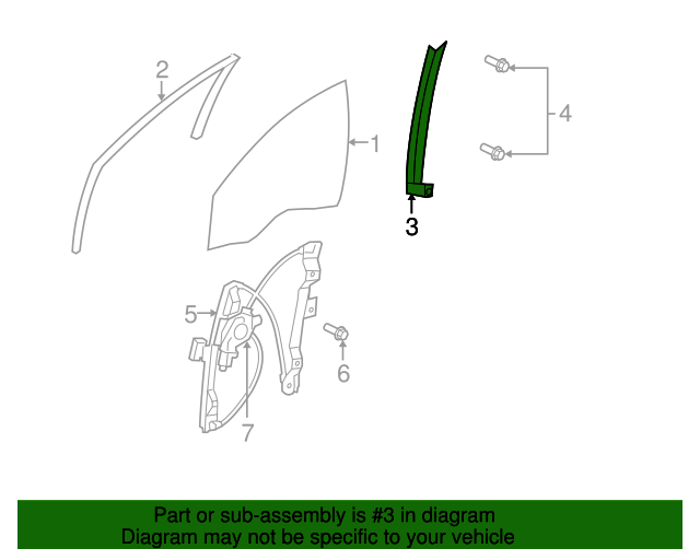 20082017 GM Front Driver Side Door Window Guide 92275517