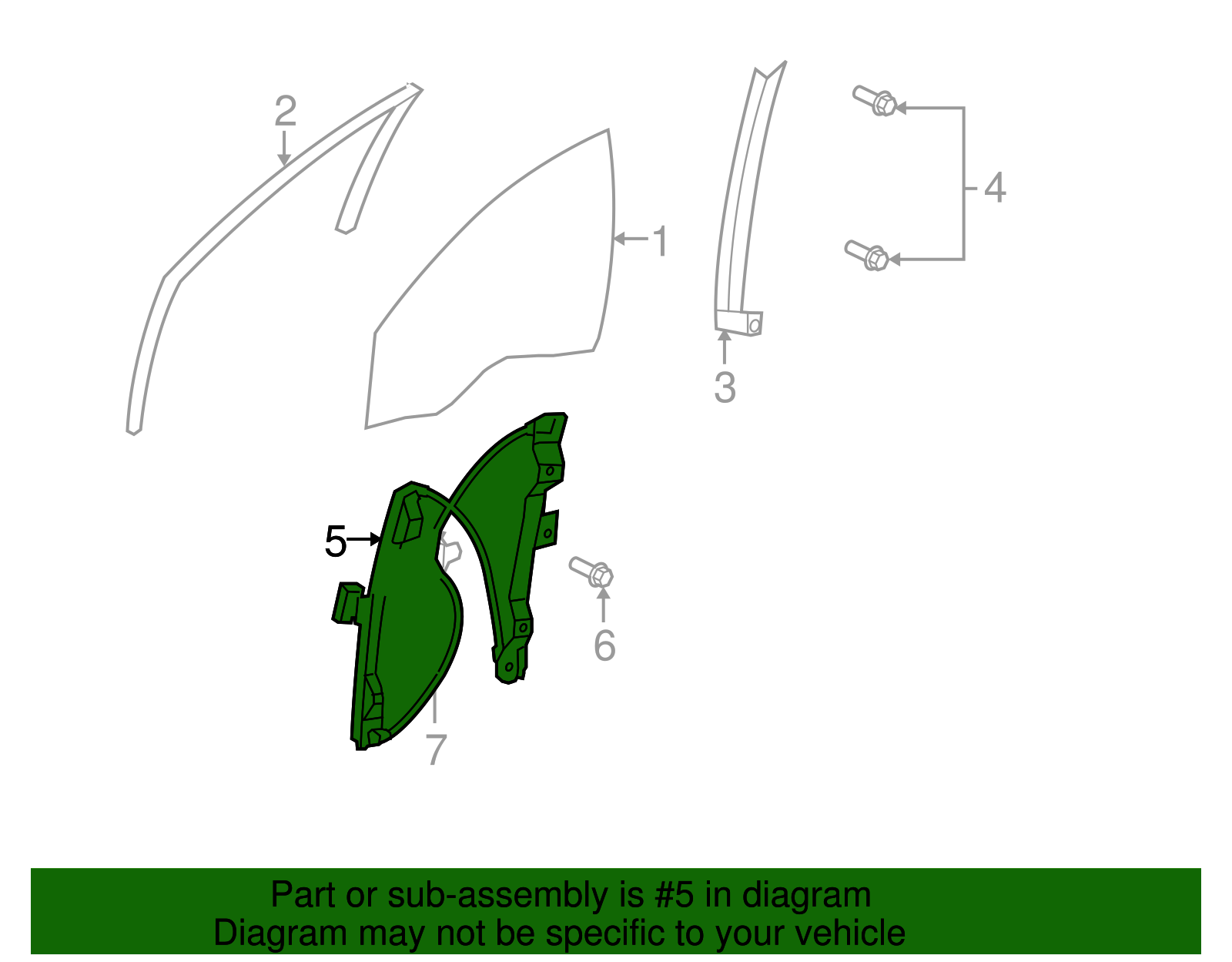 Front Driver Side Window Regulator with Motor - GM (92420927)