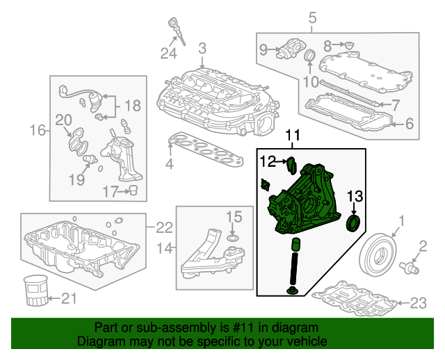 15100RKG003 Oil Pump 20092014 Acura Acura Express Parts