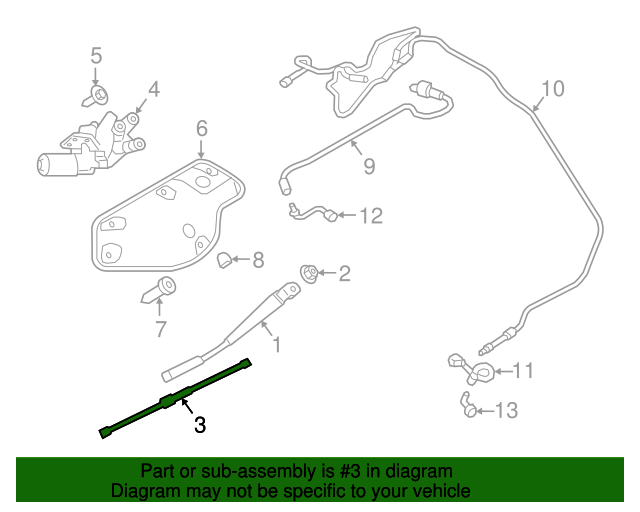 LR083130 Wiper Blade 20172020 Land Rover Discovery Land Rover