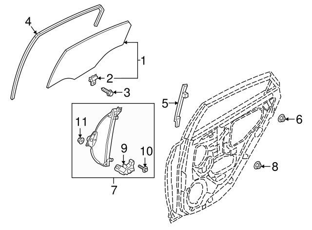 83530-J0000 - Window Channel 2018-2022 Hyundai Accent | AutoNationParts.com