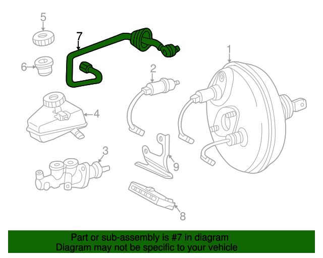 19992003 MercedesBenz CLK 430 Vacuum Hose 2024304629 MB Parts Center