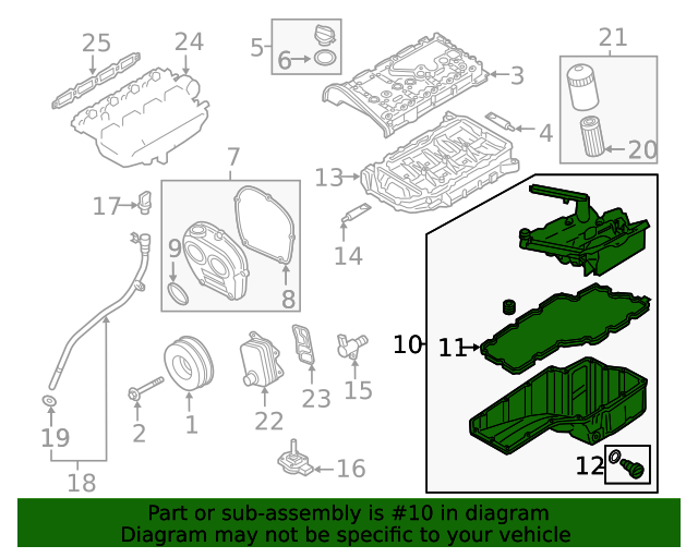 20182020 Audi Q5 Oil Pan 06L103598S Audi OEM Parts