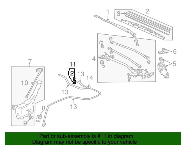 76810S5PA01 Nozzle Assembly, Windshield Washer 20012005 Honda