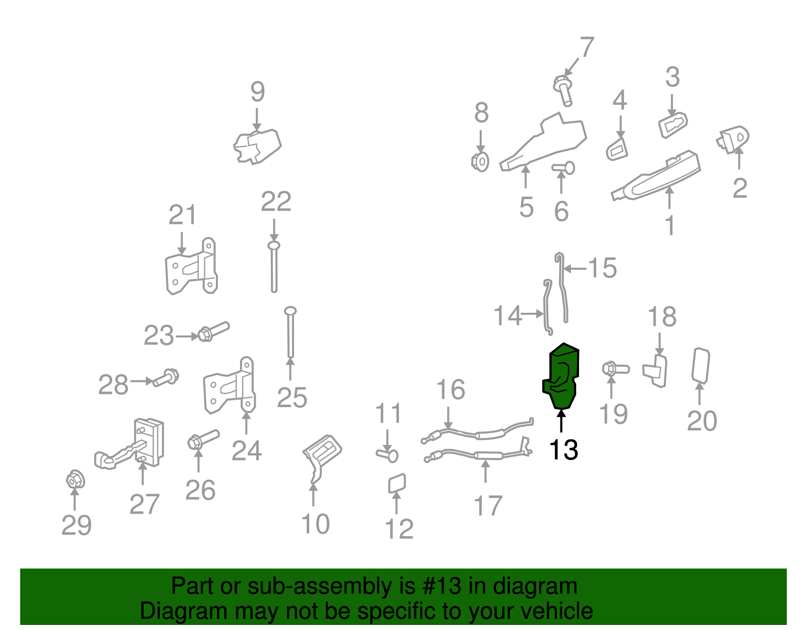 Passenger Side Front Door Lock - GM (92215256)