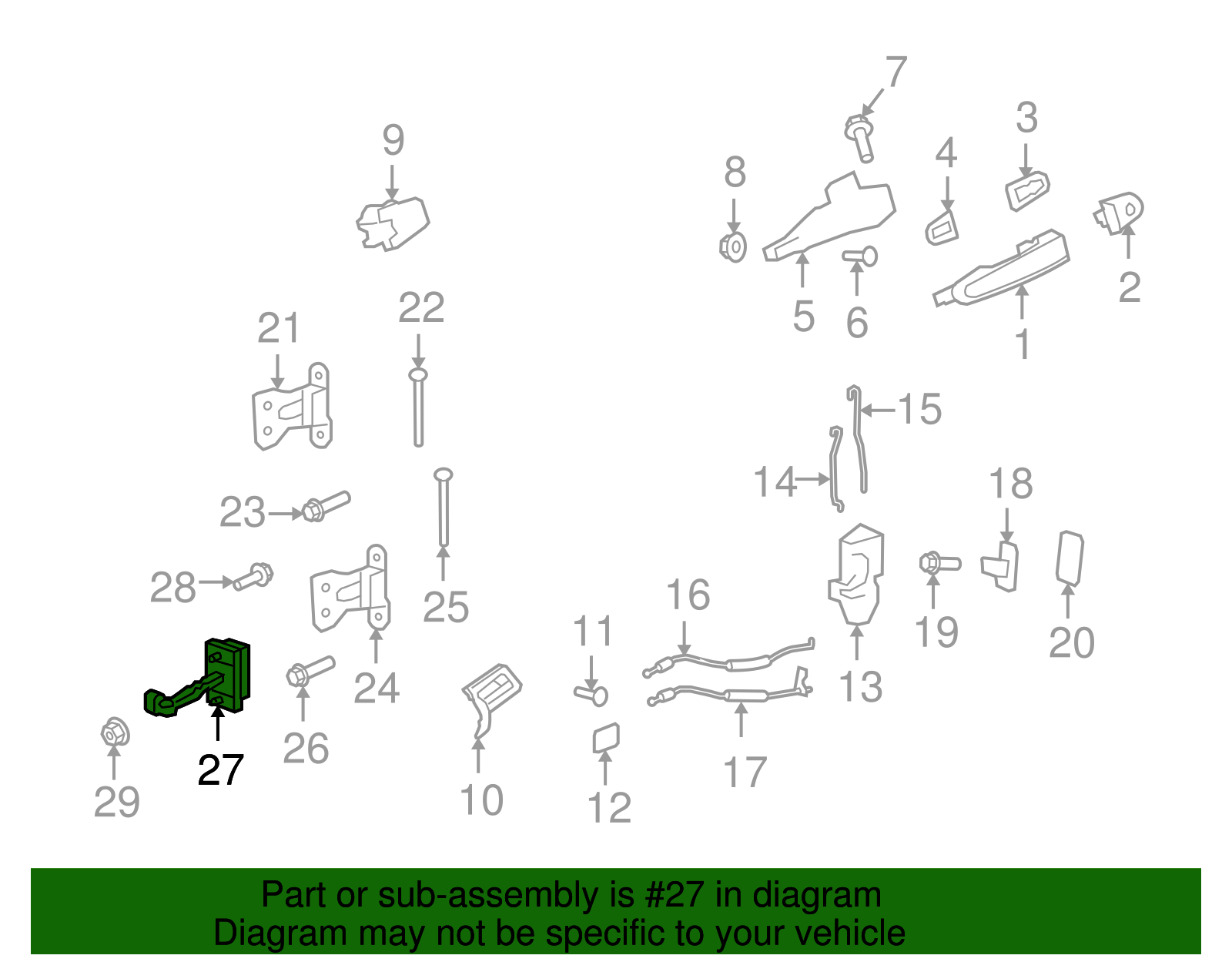 Front Door Check Assembly - GM (92258180)
