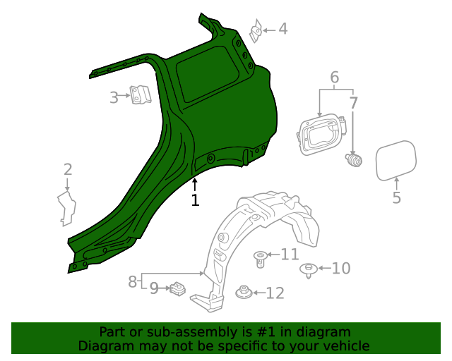 20172022 Mini Cooper Countryman Quarter Panel 41007449348 Mini