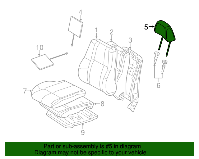 20212022 Dodge Durango Headrest 7br531r9ab