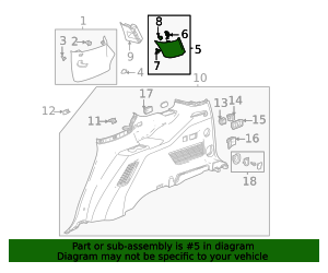 86785592 - Rear Pillar Trim 2021-2024 GM | AutoNationParts.com